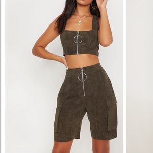 Khaki corduroy set